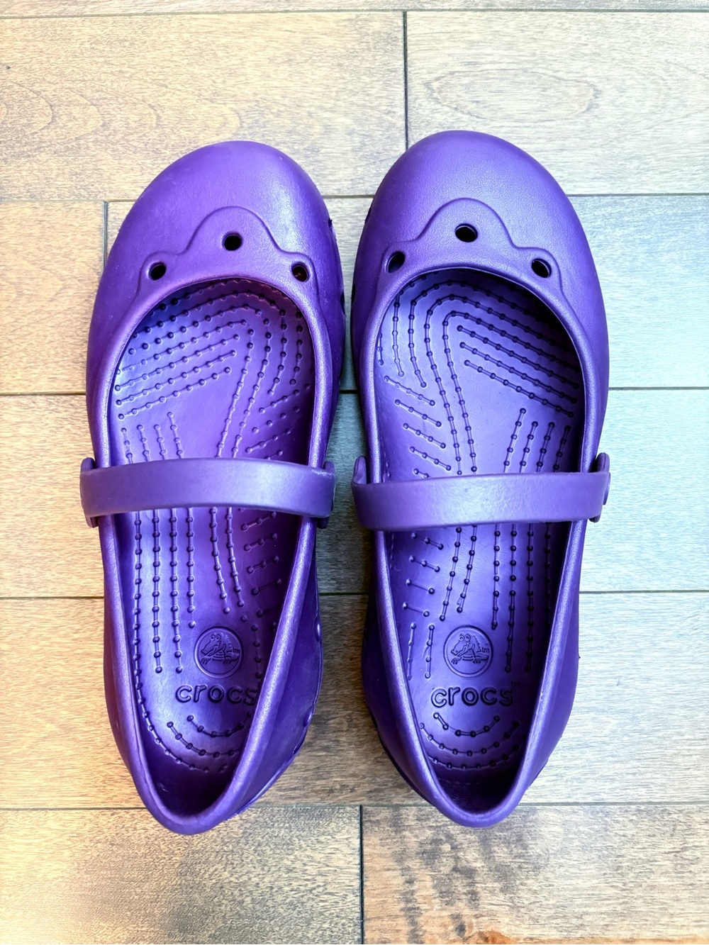 Crocs Shayna Mary Jane Girls Clogs - Purple - Youth/Kids Size J5